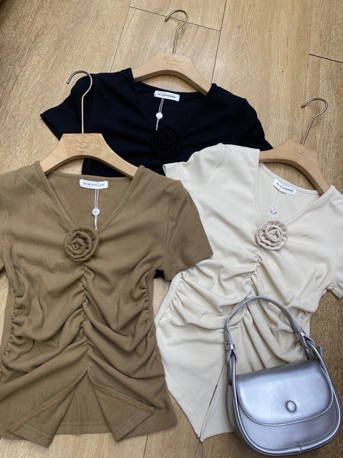 MATINEE Ruched Up V-Neck Tops